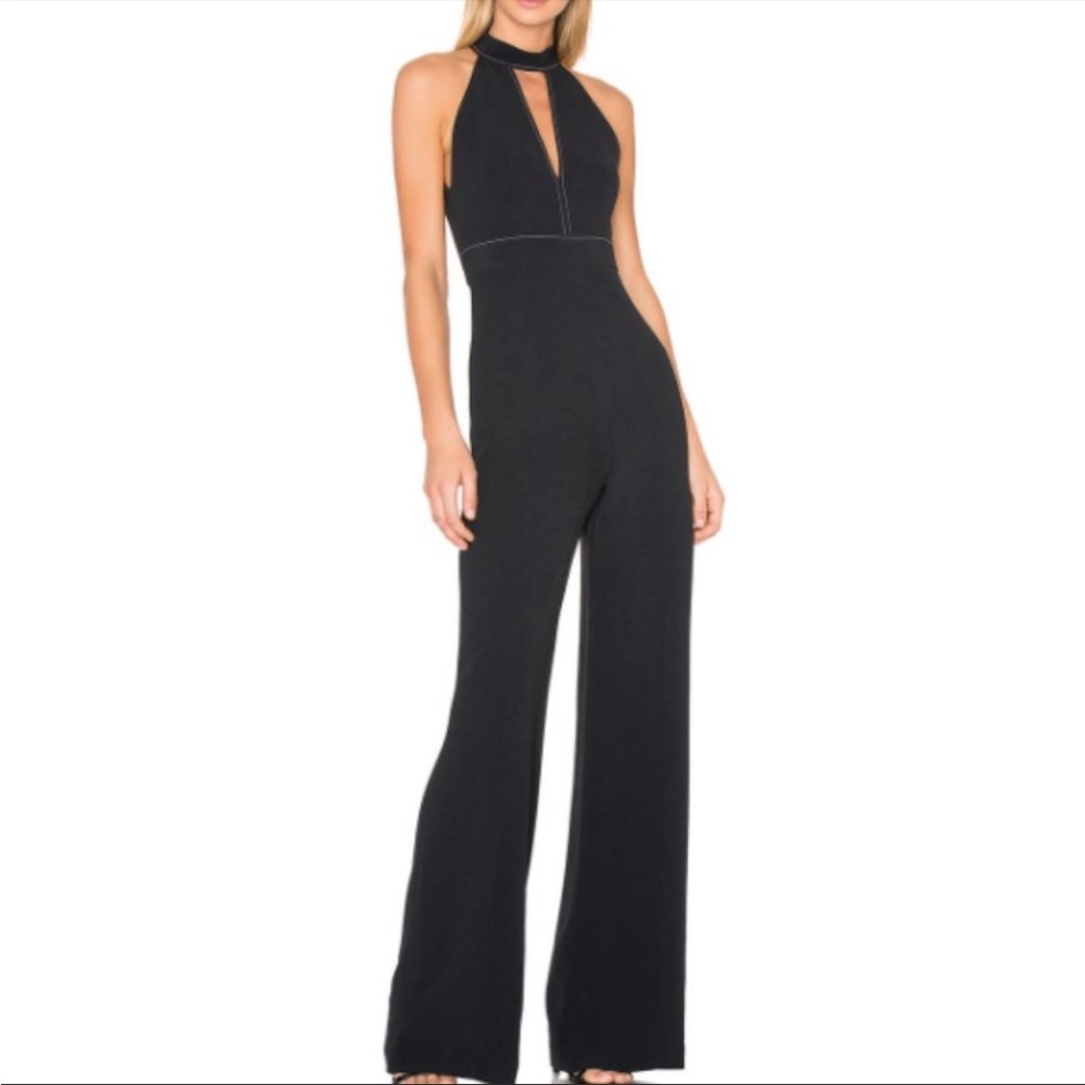 Alexis Dawn Halter Wide Leg Jumpsuit in Black XS